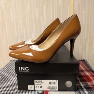 INC Cognac Patent Leather Pump - 8.5W